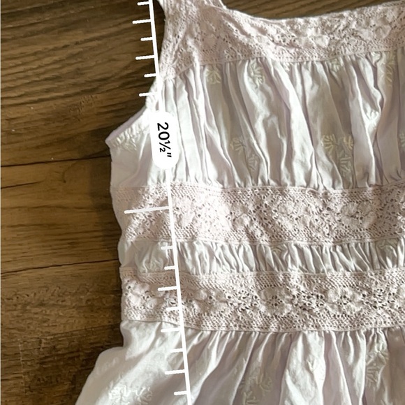 Free people lilac lace top beautiful fleurs boho peplum top - Picture 4 of 6